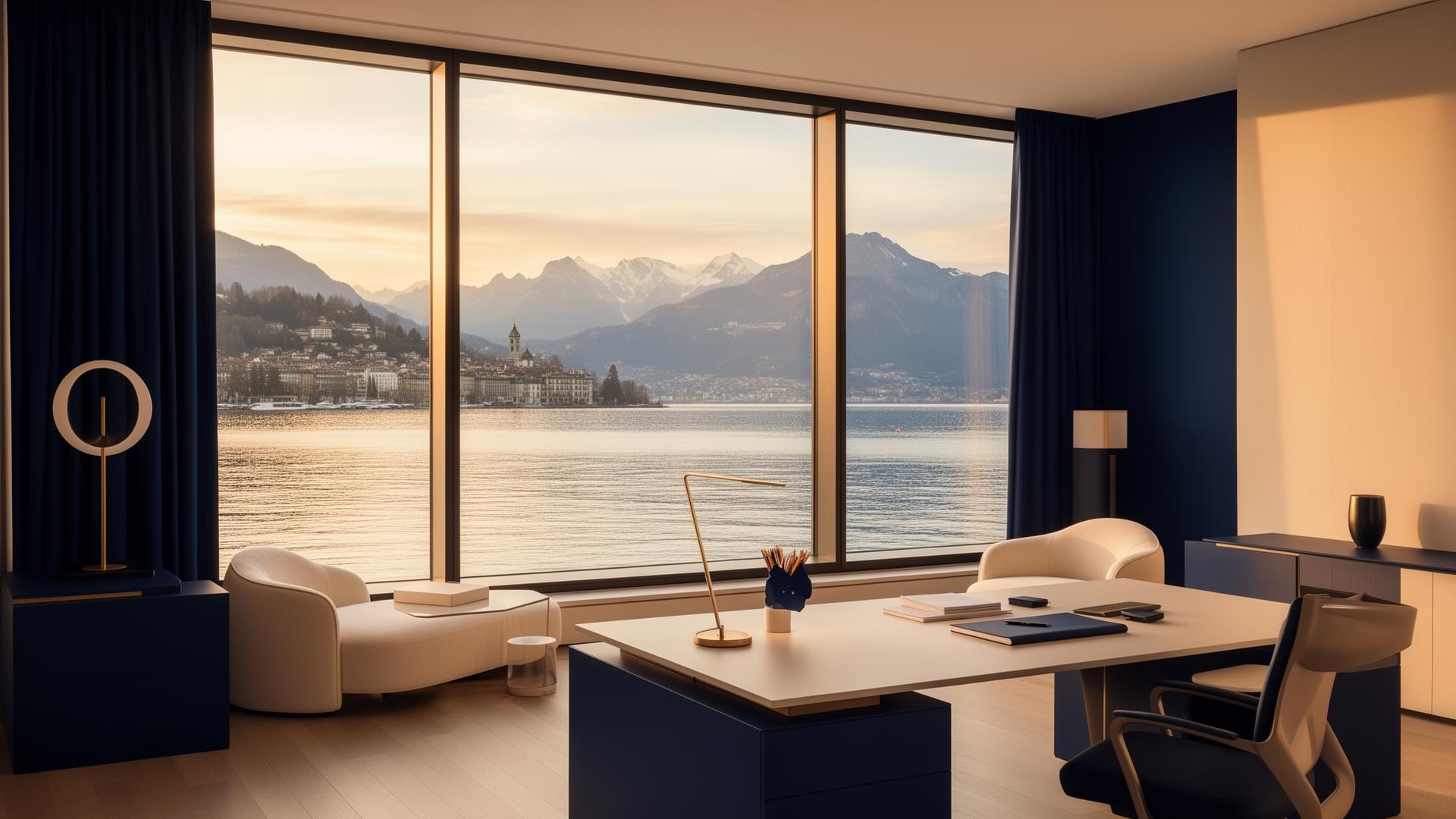 Bureau de conseil en prévoyance à Genève avec vue sur le lac Léman